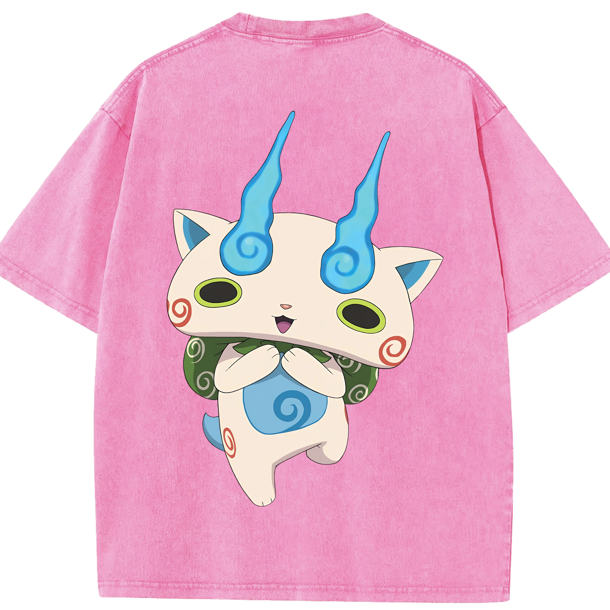 （画像用） 妖怪ウォッチ Yo-kai Watch 綿100% ヴィンテージ風 半袖Tシャツ（背面プリント）